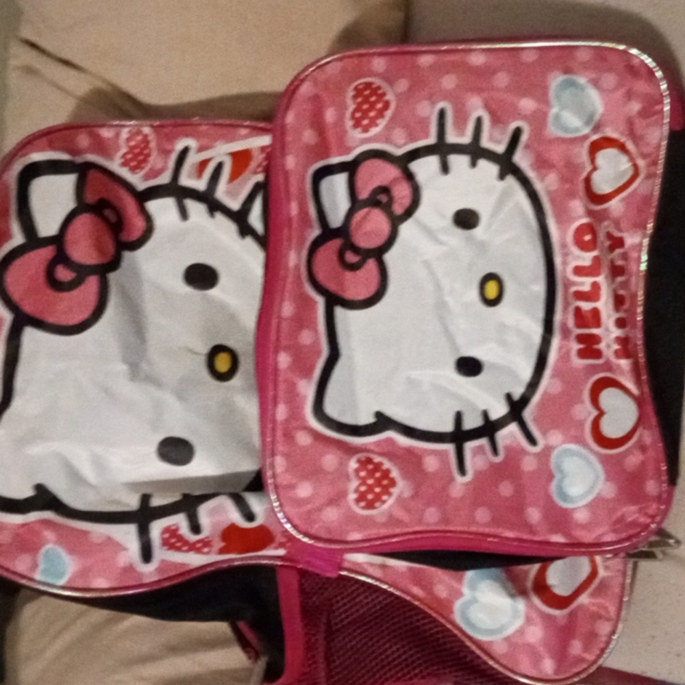 Vintage Hello Kitty backpack with matching lunch bag